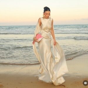 ISO ONLY: Zara limited edition wrinkle effect satin dress MEDIUM